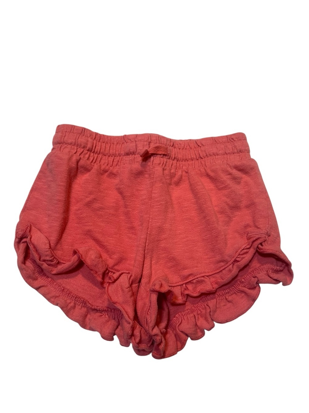 Jumping Beans Girls Size 5 Shorts Coral‎ Pink Orange Ruffle Hem Elastic Waist